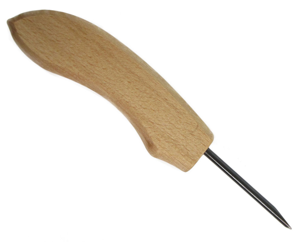 Schnitzwerkzeug zum Bearbeiten und Gestalten von Totholz. 
Echtholzgriff.
Gesamtlänge: 16 cm