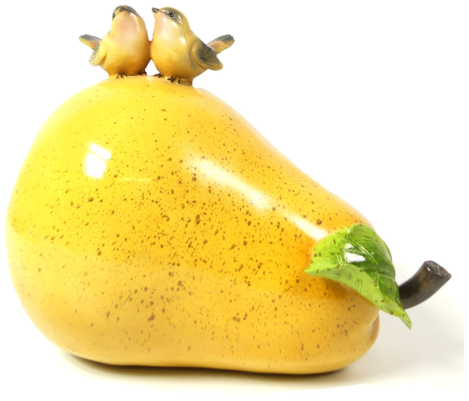 Figurine - Poire avec oiseaux