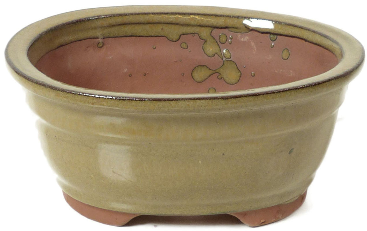 Schale - ca. 15,5 x 12 x 7 cm Handgemachte Bonsaischale.