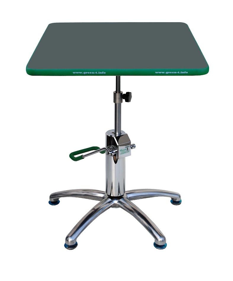 Green-T Plus Mesa giratoria de trabajo, cuadrada, regulable en altura hasta 82cm