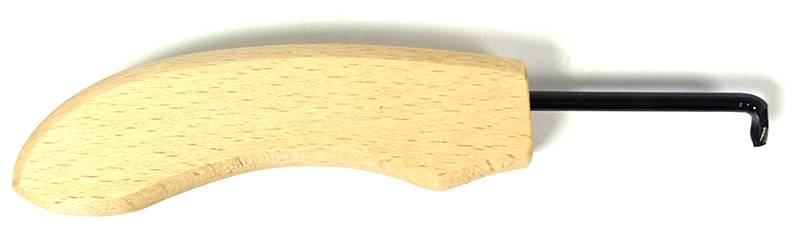 Schnitzwerkzeug zum Bearbeiten und Gestalten von Totholz. 
Echtholzgriff.
Gesamtlänge: 14,5 cm