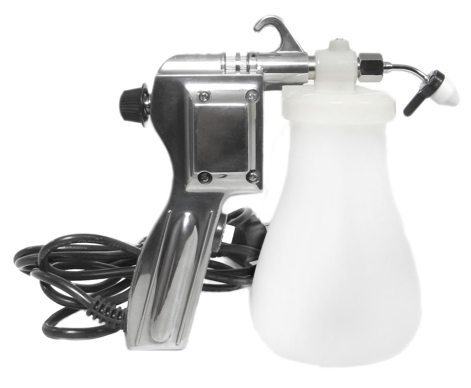 Mini-Hochdruckreiniger Hochdruckreiniger für den Handgebrauch. Sehr hoher Druck, stufenlos einstellbar von Punktstrahl auf Fächerstrahl. 
Füllmenge: ca. 0,75 l.
Kabellänge: 2m.
230 Volt-Anschluss.
 
Mit diesem Gerät können Sie sehr gut Ihre Bäume reinigen (von Grünspan befreien