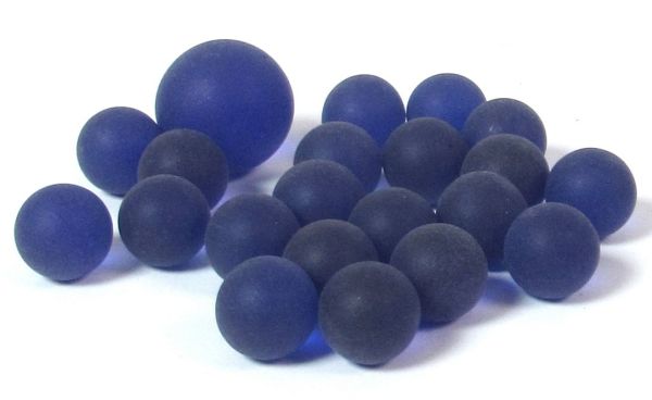 Billes en verre décoratives, bleues