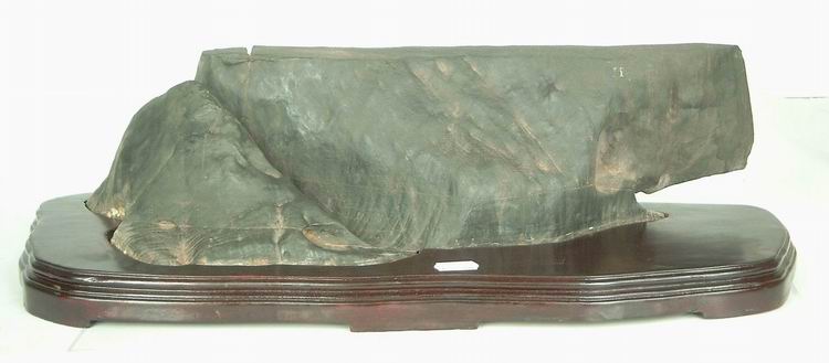 Suiseki - ca. 45 x 15 x 13 cm Plateau Stein mit Dai