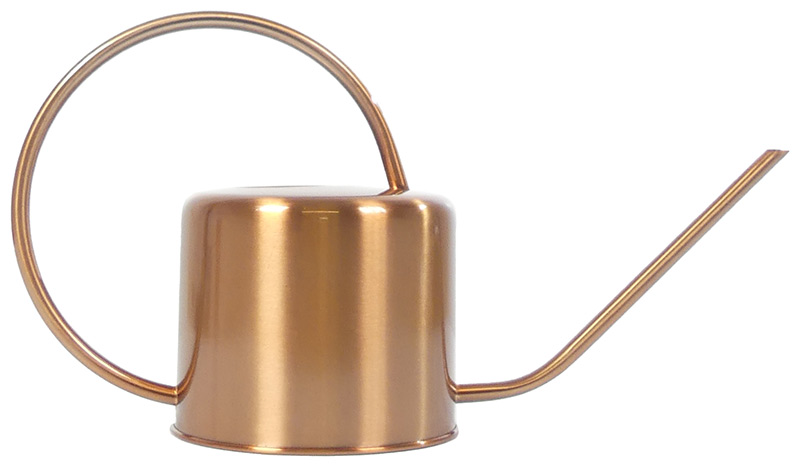 Edelstahl-Gießkanne (1,2 Liter) Kleine Gießkanne aus rostfreiem Edelstahl zum Bewässern von Anzuchtschalen, kleineren Bonsai und Zimmerbonsai. 
Fassungsvermögen: ca. 1,2 Liter