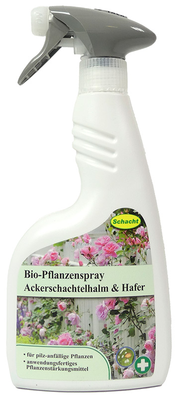 Bio-Pflanzenspray Ackerschachtelhalm und Hafer (500 ml) Für Pflanzenarten und -sorten, die anfällig für den Befall mit Schadpilzen sind (u.a. Mehltau, Rost und andere Blattpilze). Pflanzenstärkungsmittel.