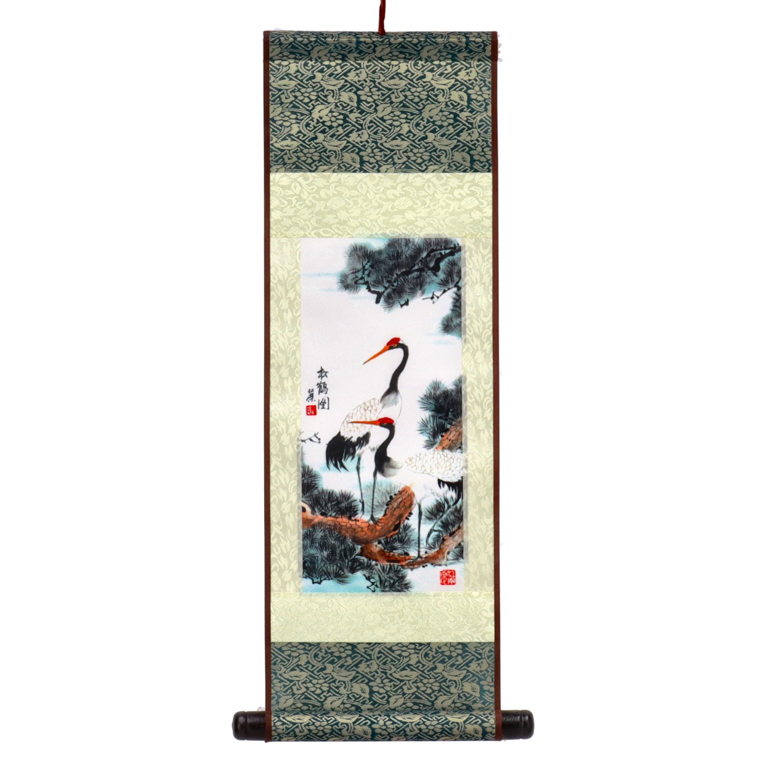 Rollbild (handgemalt) - Kranich