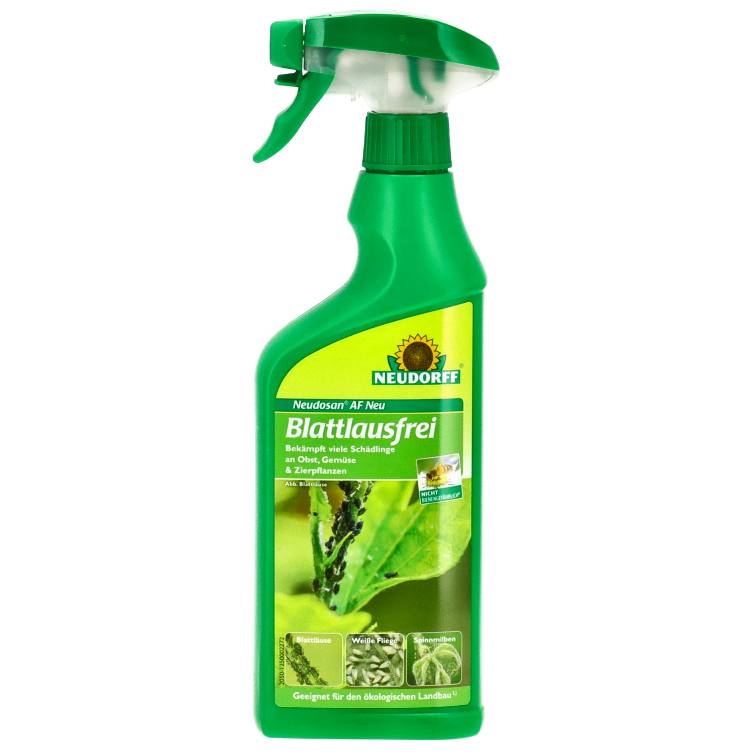 Neudosan AF Neu Blattlausfrei (500 ml) Anwendung durch nicht-berufliche Anwender zulässig
Zugelassen für den ökologischen Landbau, lt. EG-Verordnung.
Nicht bienengefährlich
Zulassungsnr.: 024210-00/ab 31.07.2020: 034210-00
 
Anwendungsfertiges Sprühmittel natürlichen Ursprungs für drinnen un