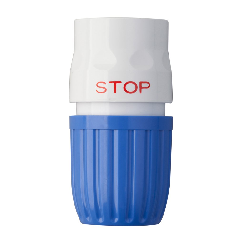 Takagi Schlauchstück 19 mm (3/4") Wasserstop Das Schlauchstück wird direkt am Schlauch befestigt. Gießgeräte können an die genormte Verbindung gesteckt werden. Geeignet für dicke Schläuche. Bei Entfernung des Geräts wird der Wasserzufluss automatisch unterbrochen - ermöglicht ein Wechsel von Anschlu