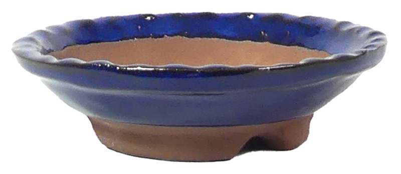 Schale - ca. 13,5 x 13,5 x 3,5 cm Handgemachte Bonsaischale.