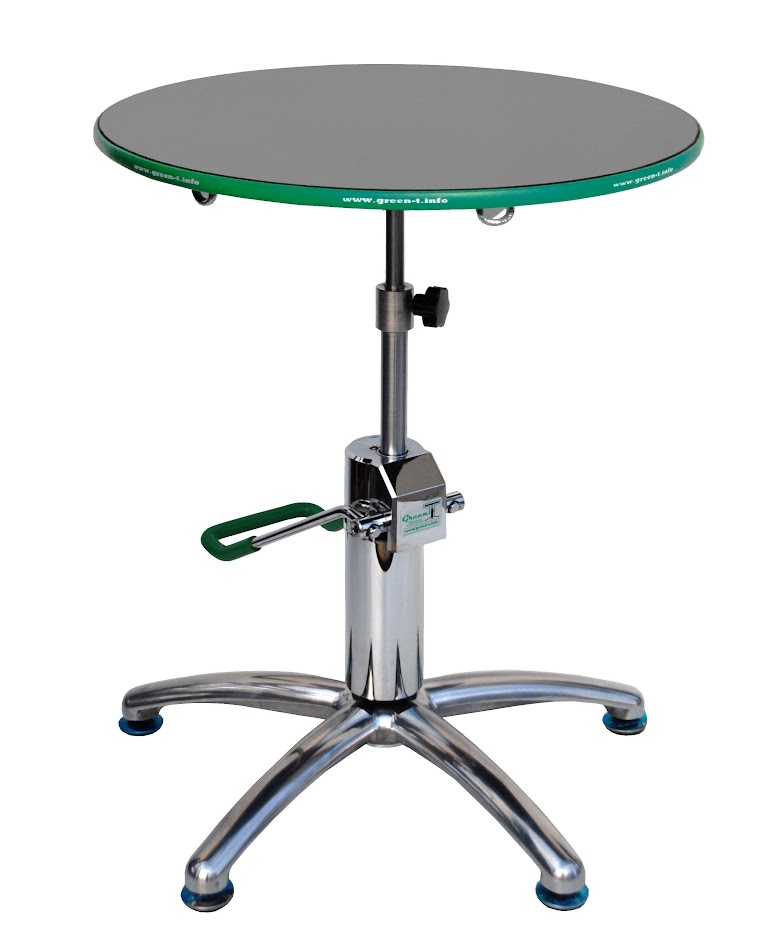 Green-T Plus Mesa giratoria de trabajo, redonda, regulable en altura hasta 82cm