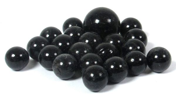 Billes en verre décoratives, noires