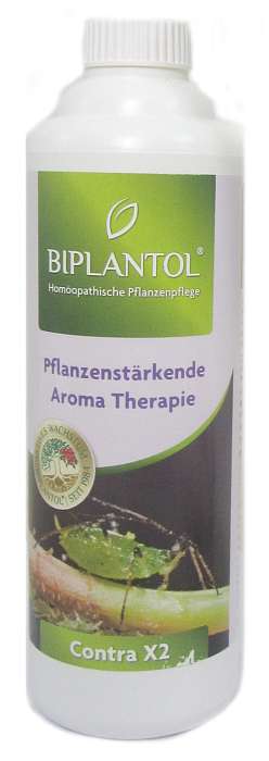 Biplantol Contra X (500 ml) Zur Gesunderhaltung und Pflege von Zierpflanzen, Bäumen, Sträuchern, Gemüse, Obst- und Beerengehölzen, sowie zur Unterstützung der Regeneration gestresster Pflanzen durch Schadinsekten.
Vitale Pflanzen sind robuster und daher weniger anfällig für Schadins