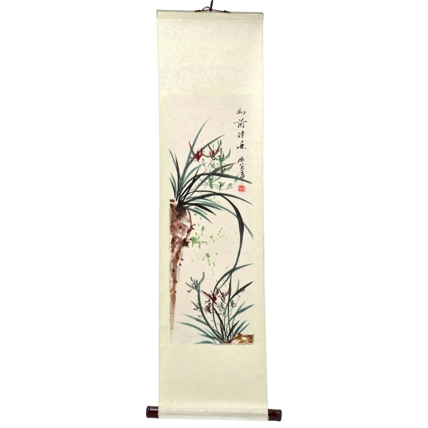 Rollbild (handgemalt) - Orchidee  