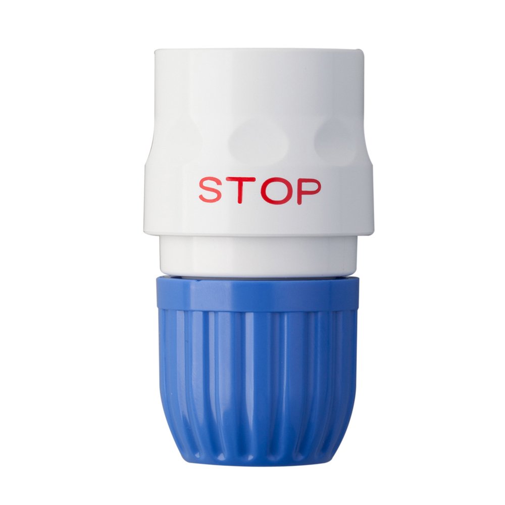 Takagi Schlauchstück 13 mm (1/2") Wasserstop Das Schlauchstück wird direkt am Schlauch befestigt. Gießgeräte können an die genormte Verbindung gesteckt werden. Bei Entfernung des Geräts wird der Wasserzufluss automatisch unterbrochen - ermöglicht ein Wechsel von Anschlussstücken ohne Gang zum Wasser