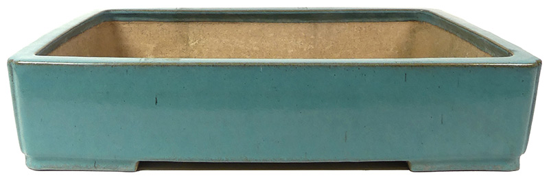 Tokonameschale REIHO - ca. 54 x 40 x 11,5 cm Bonsaischale von dem für seine Glasuren geschätzten Töpferkünstler REIHO (Katsushi Kataoka), aus dem für seine Keramik-Produkte weltberühmten Ort Tokoname.
Die traditionsreichen Töpfereien in Tokoname stellen schon seit Jahrhunderten Schalen für Bonsai he