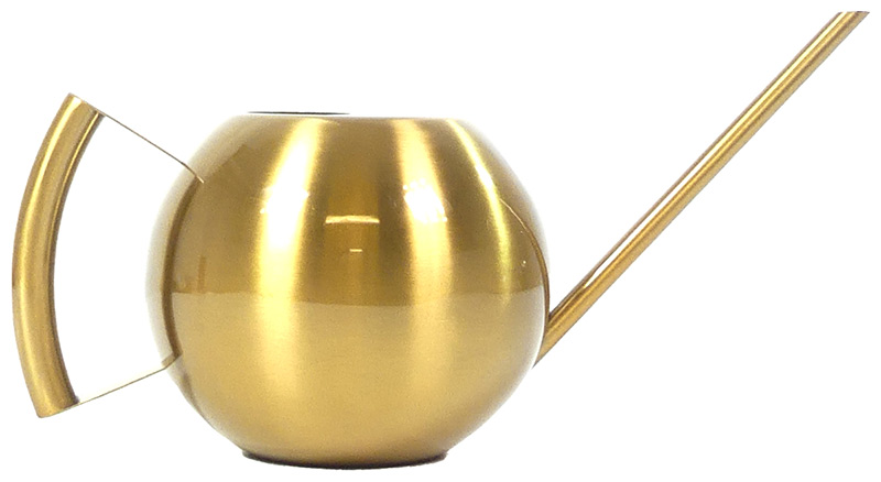 Edelstahl-Gießkanne (1,2 Liter) Kleine Gießkanne aus rostfreiem Edelstahl zum Bewässern von Anzuchtschalen, kleineren Bonsai und Zimmerbonsai. 
Fassungsvermögen: ca. 1,2 Liter