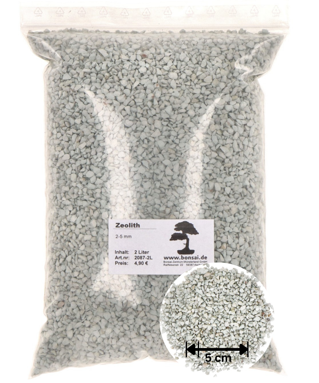 Zeolita 2-5 mm