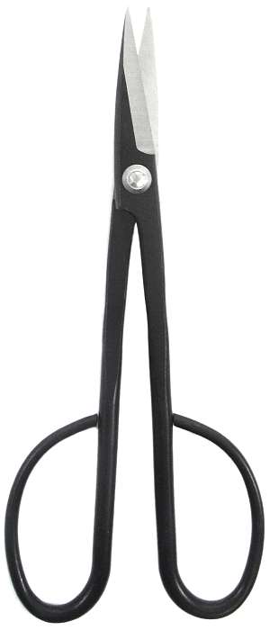 Bonsaischere (schmal, 210 mm) Länge: 210 mm
Gewicht: 129 g
Material: schwarzer Stahl